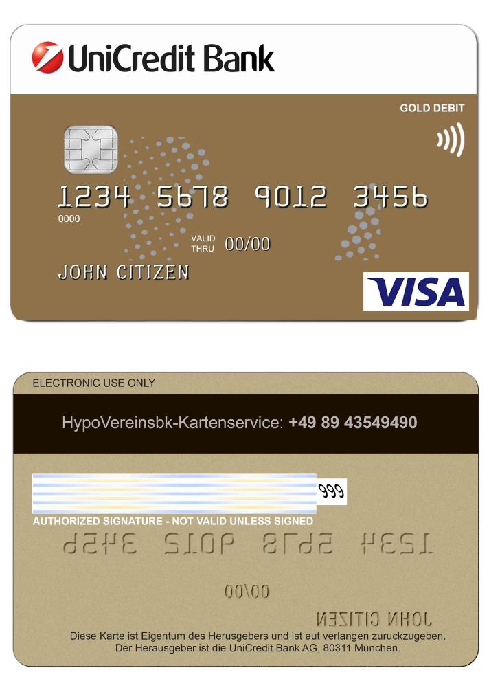 Germany UniCredit Bank VISA Credit Card